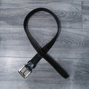 Honest by Brighton Belt Mens 36 Black Bronze Leather Business Casual Western
